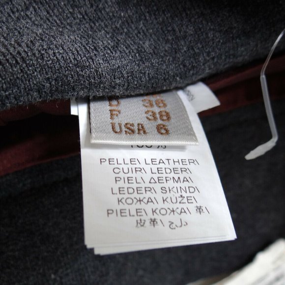 100% Authentic $7325 New Brunello Cucinelli Python Leather Womens Skirt Size 6 - Picture 9 of 12